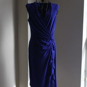 *Deep Royal Blue Ralph Lauren Midi Dress*
